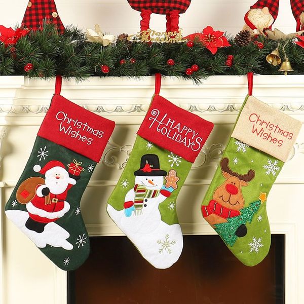 

christmas stockings mini sock xmas tree candy gift bag santa claus snowman hanging pendant home decor ornaments