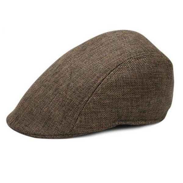 

new men women vintage beret newsboy flat cabbie causal driving hats breathable cotton cap sunbonnet, Blue;gray