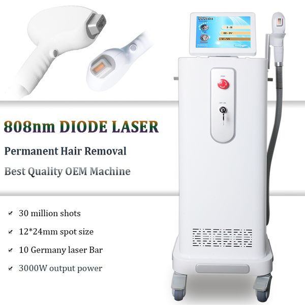 

laser hair treatment diode laser machine salon home use 808 nm permanent hair removal machine more than 30 million s, Black