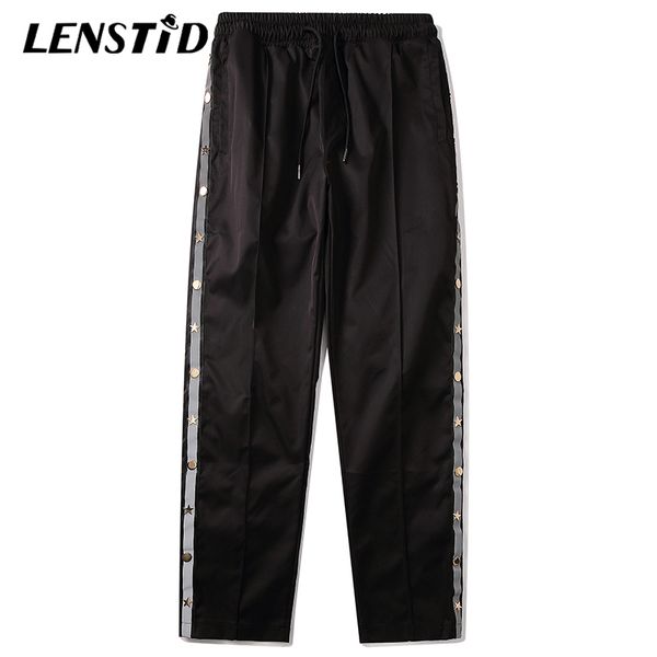 

2020 hip hop side stripe rivet joggers pants men streetwear harajuku sweatpants summer harem pants black casual trousers