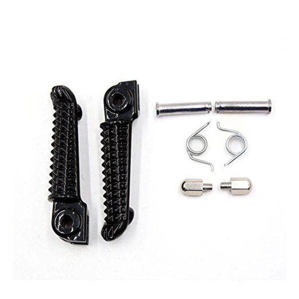 

1pair motorcycle aluminum alloy nonslip foot rest pegs front pedal for yamaha - black motorbike accessoires front pedal black