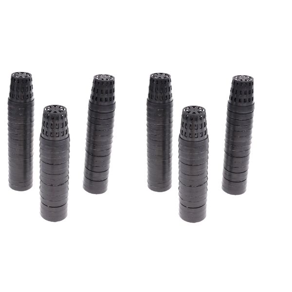 

pack of 100pcs ) plastic round aquatic mesh net pot basket bucket for water garden plants pond planters decor pots s/m