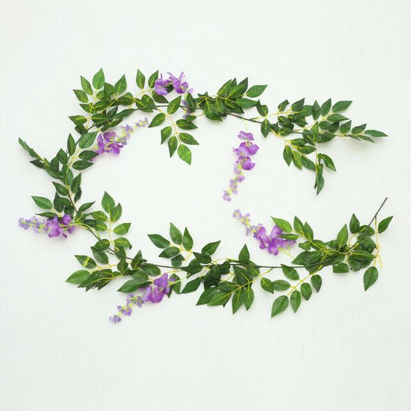 

flower string artificial wisteria vine garland plants diy wedding birthday party decoration wall backdrop flowers plant vine