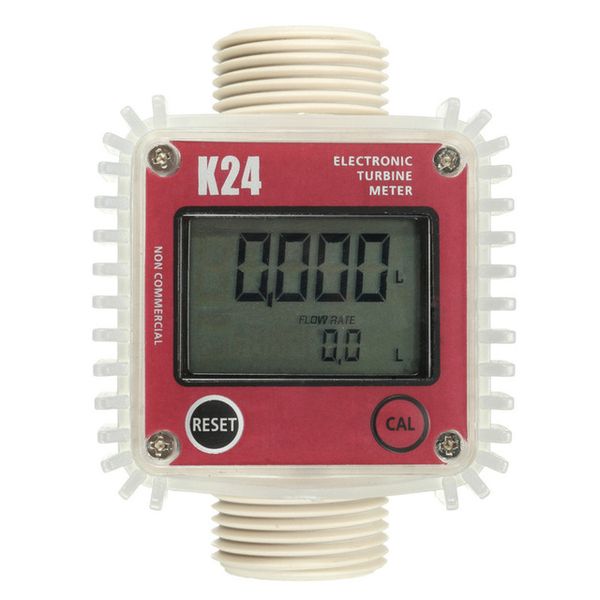 K24 Turbo Digital Flow Meter Расходной расход дизельный топливный топливооболичный индикатор потока потока Турбины потокотичный датчик Caudalimetro Vertical