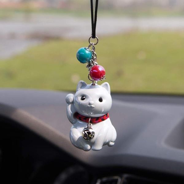 

car pendant lucky fortune cat automobile decoration charm auto interior rear view mirror suspension