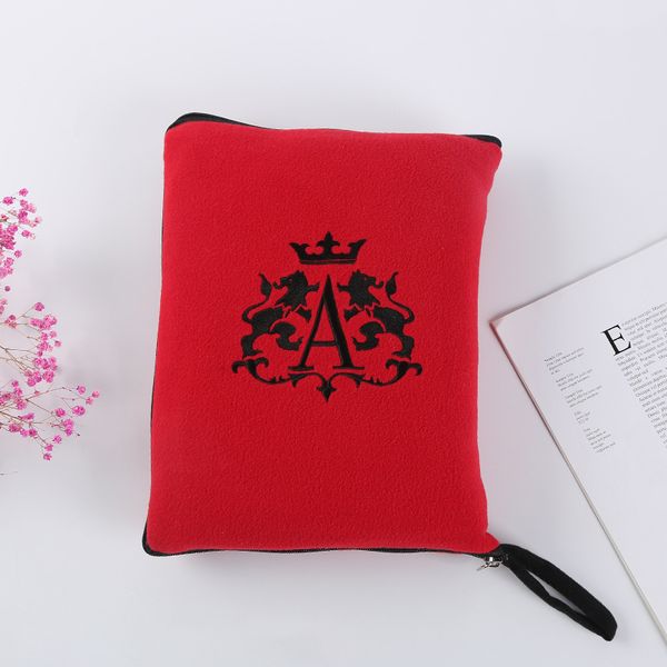 

customized nap storage blankets children double-faced velvet digital full printing embroidery blanket advertising gifts custom logo tc