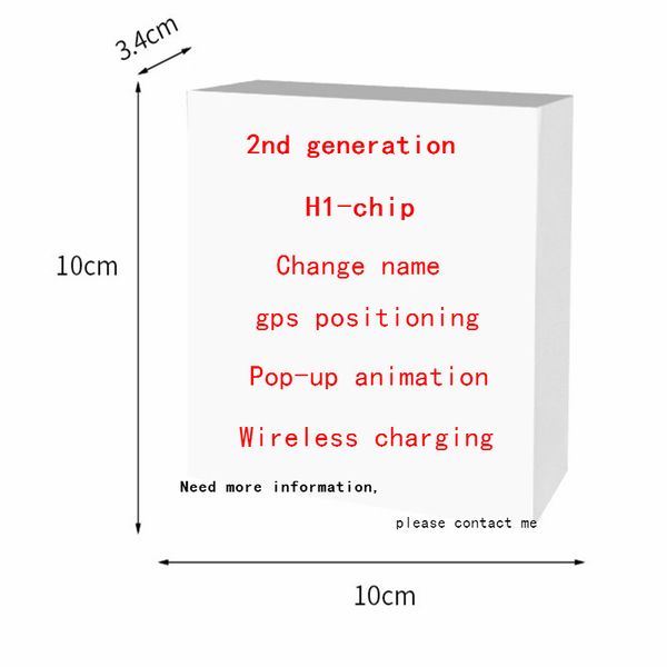 

2019 2nd generation h1 chip earphone for wireless bluetooth headphones earbuds in-ear earphone for ios android with logo pk redmi airdots