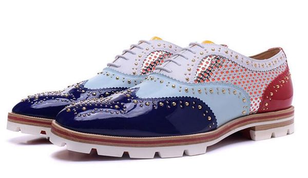 

super quality men"s flat wedding casual shoes red bottom rossini flat geunine leather red soles sneakers men spikes black suede 38-46