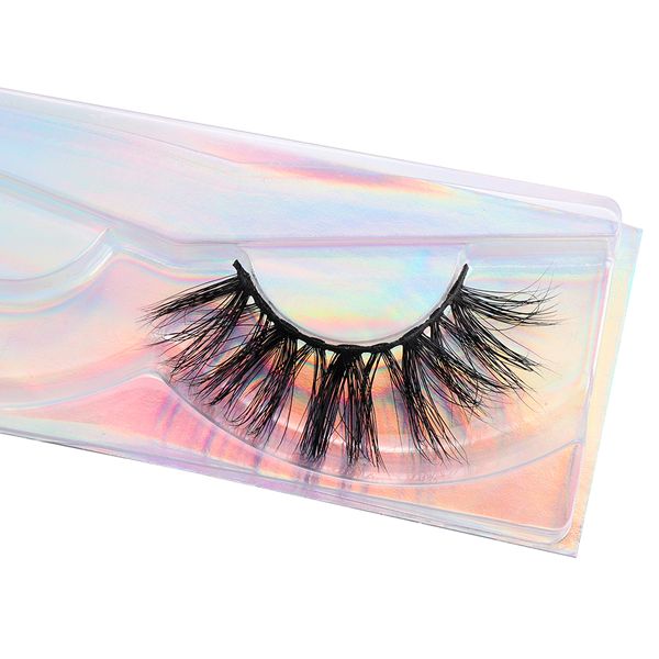 

lady natural thick criss-cross fluffy eyelash 1 pair 25mm 100% mink false eyelashes handmade full volume mink lashes makeup
