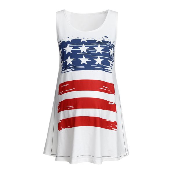

women maternity summer pregnant maternity sleeveless blouse striped and stars print maternity clothes vest 4th of july, White