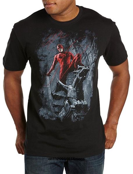 

funny t shirts dare devil city big tall graphic t-shirt personality t-shirt black tshirts new fashion, White;black