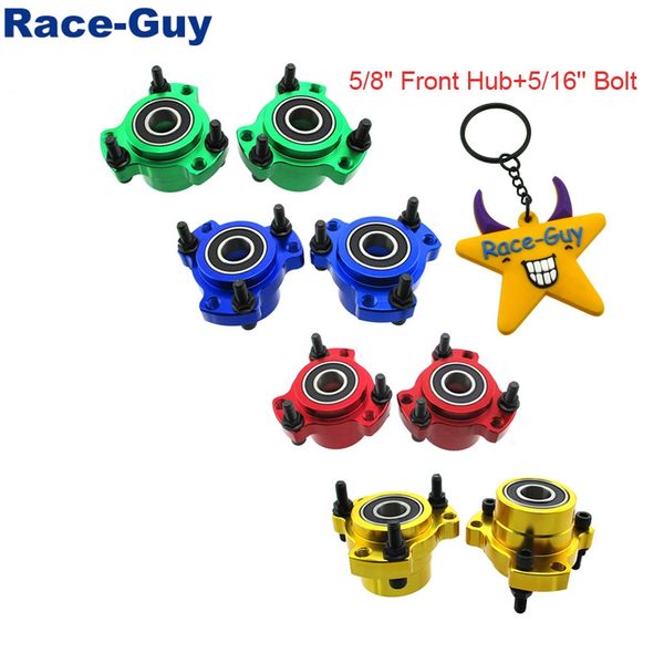 

set of 2 front wheel hub 5/8" bearing 5/16" bolts for racing go kart cart bar stool mini drag bike jr. dragsters