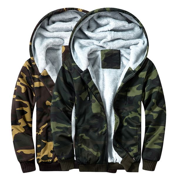 

fashion brand winter jacket men camouflage printed warm parka coats casual patchwork streetwear slim male hoodies jacket, Black
