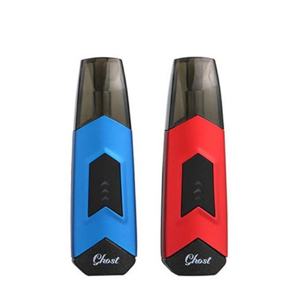 

Аутентичные квадроциклы Ghost Pod Starter Kit 350 мАч Батарея 12 Вт Vape Box Mod для 1,5 мл картриджей Стручки 100% оригинал Электронная сигарета DHL Доставка