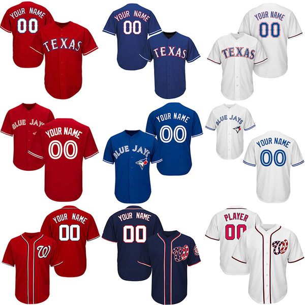 

Custom Mens Texas Jerseys Rangers Toronto Blue 1 Elvis Andrus Jays Washington 3 Delino DeShields Jr Nationals 7 Ivan Rodriguez