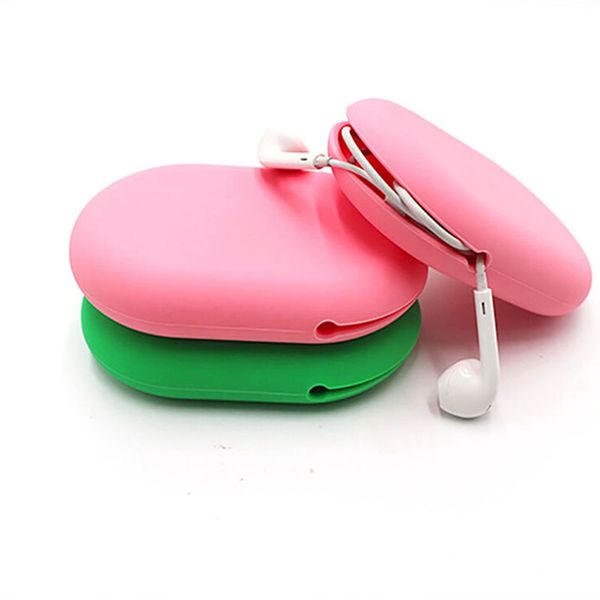 

creative new portable anti-fall mini earphone bag silicone charger storage box household storage bag