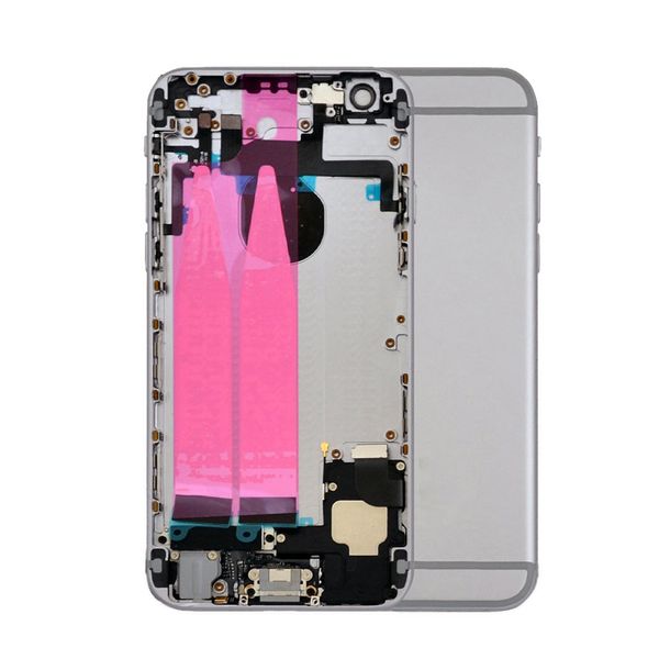 

30pcs full housing assembly battery cover door rear with flex cable for iphone 6 6g 6s plus metal back middle frame chassis