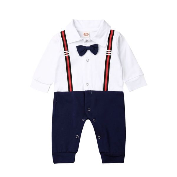 

newborn baby boy romper one piece handsome rompers for infant boy, Blue