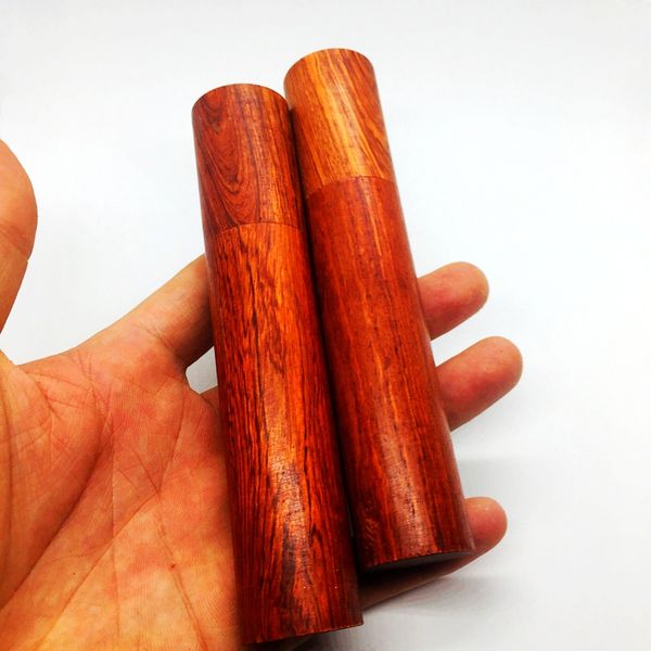 Tubo di custodia in legno naturale Tubo di stoccaggio Stash Storage Bottle Seal Custodia Portatile Fatto a mano PRE-ROLL Barattolo per sigarette di erba di sigaretta Pillola Tabacco