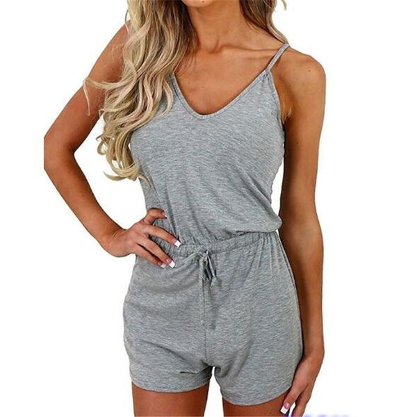 

loose casual one-piece shorts female 2019 solid color fashion jumpsuit summer latest work clothes, Black;white