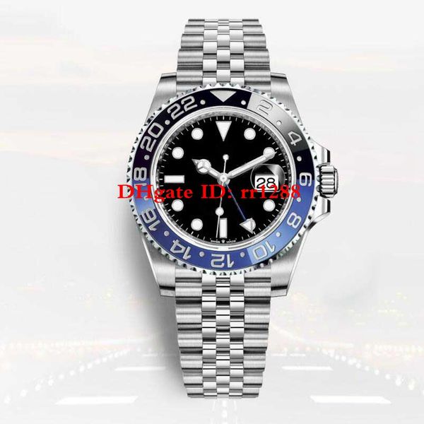 

new 2019 model basel world gmt ii 126710blnr 126710 men's watch automatic machinery ceramic bezel mens watches gmt work wristwatches, Slivery;brown