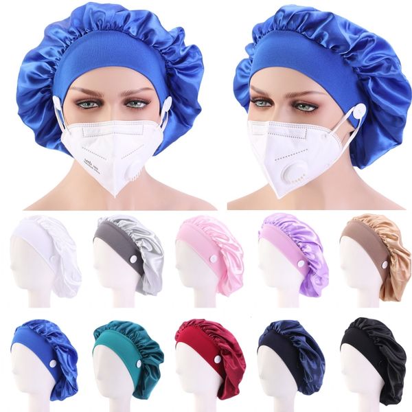

уход женщины атласной sleep night cap с полукруглой головкой крышки bonnet wash hat африканского волос тюрбан хиджаб beanie бандан