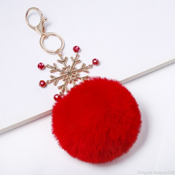 

рождество снежинка pompom брелок брелоки fur ball брелоки сумка висячего декор брелка ювелирных аксессуары подарки, Slivery;golden