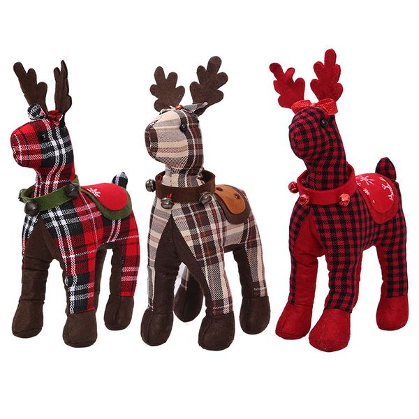 

30*18cm christmas decorations elk plush toys 3 styles sika deer dolls children plush toys christmas present