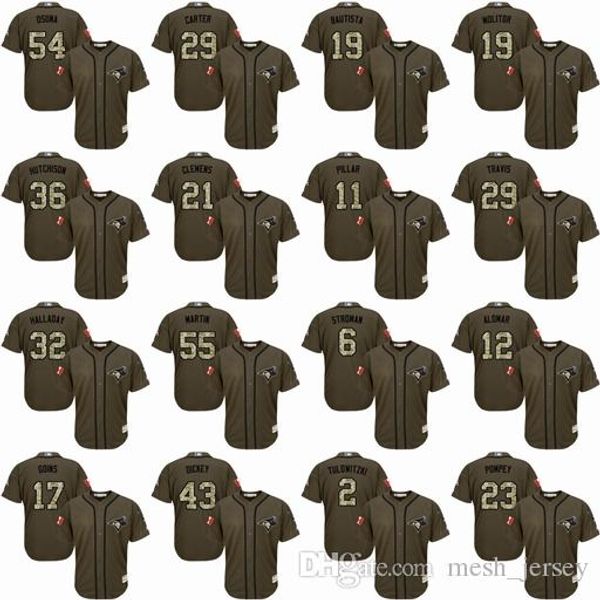 

canada blue jersey 20 josh donaldson 2 troy # tulowitzki 19 jose bautista 11 kevin pillar 6 marcus stroman 12 roberto alomar jays jerseys, Blue;black