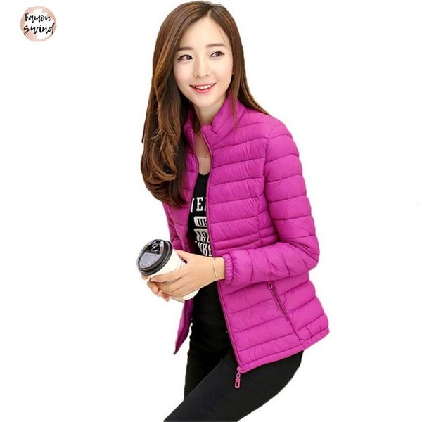 

плюс 4xl 5xl тонкий зимняя куртка женщин осень ultra light parka пальто проложенные куртки черный размер повседневная одежда 5xl, Black