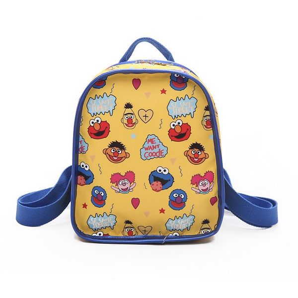 

keenici 2019 college cute cartoon contrast sesame street student backpack girl fashion personality small boys school backpack