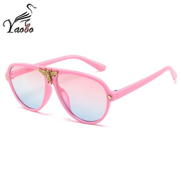 

золотая пчела дети солнцезащитные очки девочки принцессы симпатичные bownot солнцезащитные очки розовый красный черный мода очки дети 2-9 ст, White;black