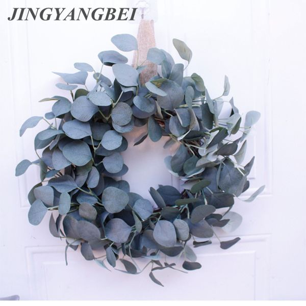

eucalyptus wreath 40cm door decoration wall ornaments simulation wreath home christmas party wedding festival decoration