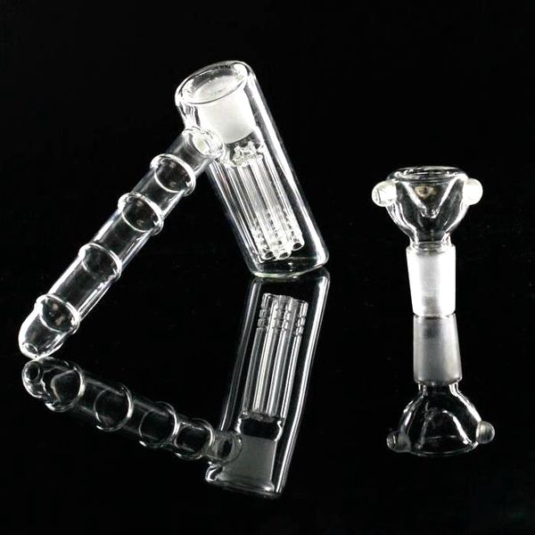 Стеклянный молоток водяной трубы кальяны 6 ARM PERC Percolator Bubbler Matrix Smoking Tobacco Bong Demperwead две функции