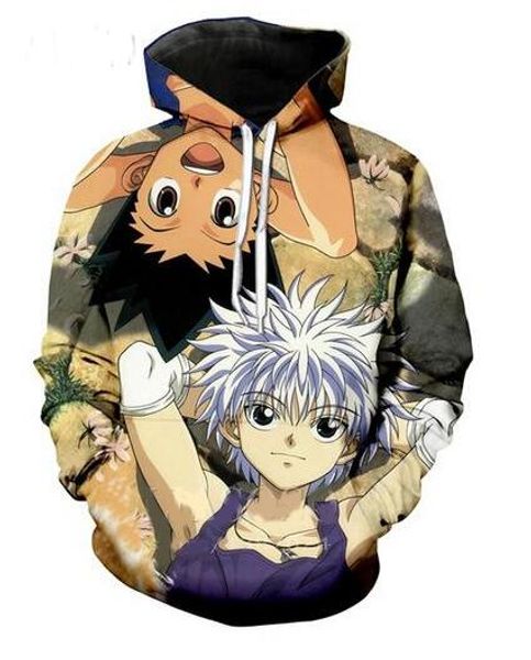 

new fashion harajuku style 3d printing hoodies hunter x hunter men women autumn and winter sweatshirt hoodies coats bwq0233, Black