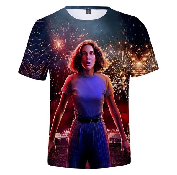 

stranger thing 3 mens women fashion t-shirts summer short sleeved crew neck casual tees mens clothing, White;black