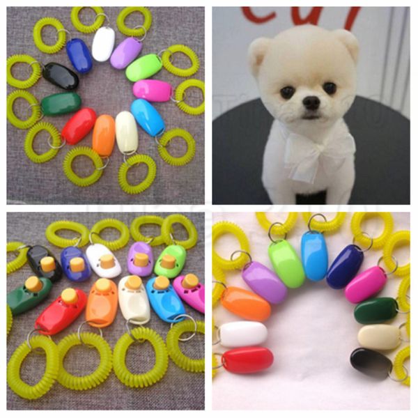 

11 color fashion pet training whistle training dog clicker pet trainer wrist strap pet daily supplies t2i5099