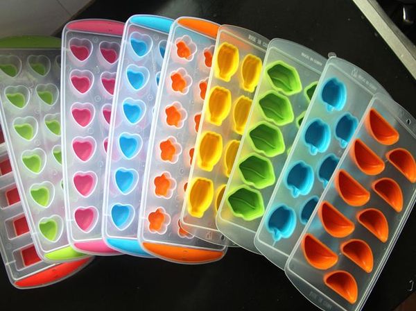 

fruit shapes ice cube trays easy release grade silicone ice pan chocolate molds candy maker jelly mould heart star lip coolers barware tool