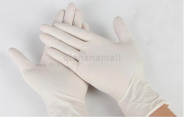 

in wholesale stock 100pcs box latex disposable protective gloves x90u qa