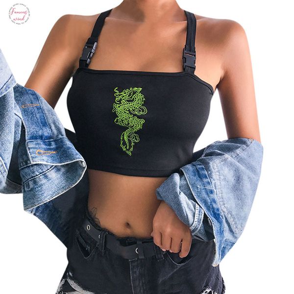 

2019 лето современная lady sexy светоотражающие bralet пряжка top vest camis slim fit body stretch bodycon tank tops camis, White