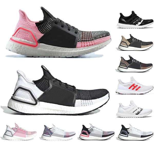 

2019 new ultra boost 19 men women running shoes cloud white black oreo ultraboost 5.0 mens trainers sports fashion luxury designer sneakers, White;red
