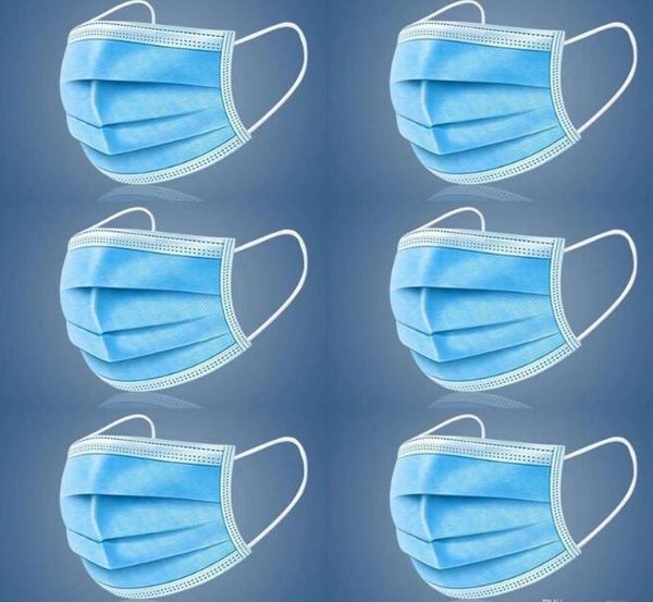 

50шт одноразовые маски 3-слойные нетканые маски пылезащитные антибактериальные серьги свободное дыхание без запаха защитные маски