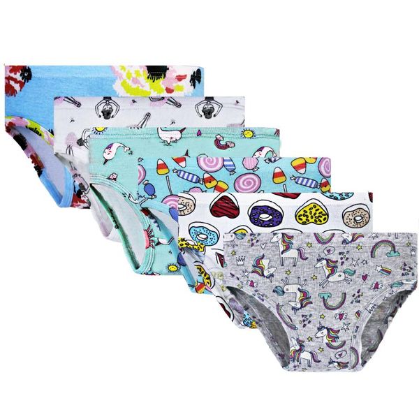 

6 1 7 piece kids girls underwear cartoon children's shorts panties for baby boy boxers stripes teenager underpants 3-8t, Camo