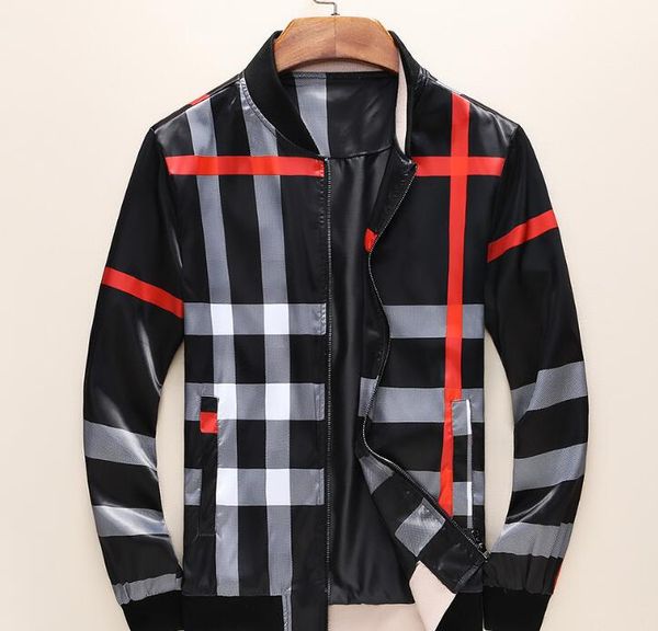 

men spring autumn windrunner jacket thin jacket coat , kvd burberry men sports windbreaker jacket explosion black models couple, Black;brown