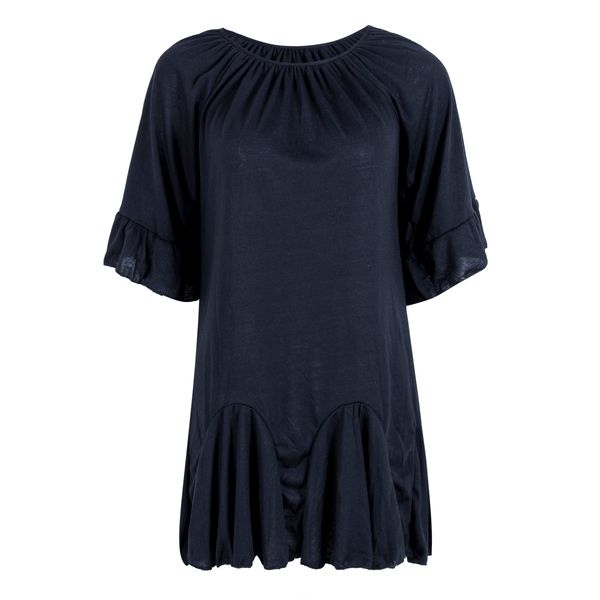 

summer women loose solid short sleeve blouse ladies casual tee plus size