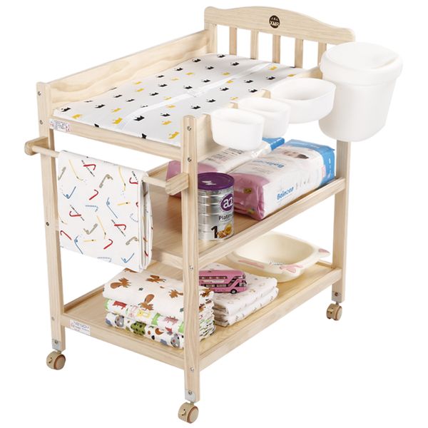 

small muren baby diaper table solid wood european painless pine environmental touch nursing massage table bath reception