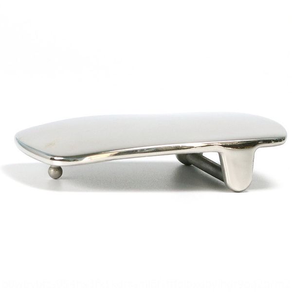 

stainless steel belt leather head plate waist head pure steel smooth belt buckle male wear buckle, Slivery;black
