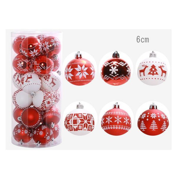 Acheter Boules De Noël Arbre De Noël Décoration Boules 6 Couleur Dessin Ornement De Partie Décorations Pour La Maison Décorations De 3254 Du Kuaikey
