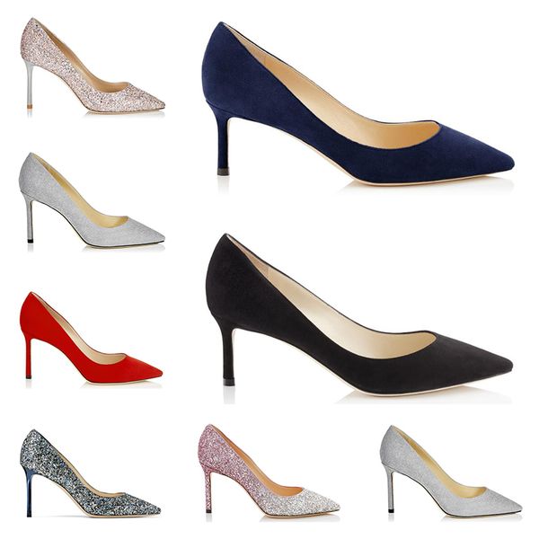 

new fashion luxury designer women lady shoes high heels romy glitter rhinestone black red 8cm 10cm 12cm dress party wedding shoe