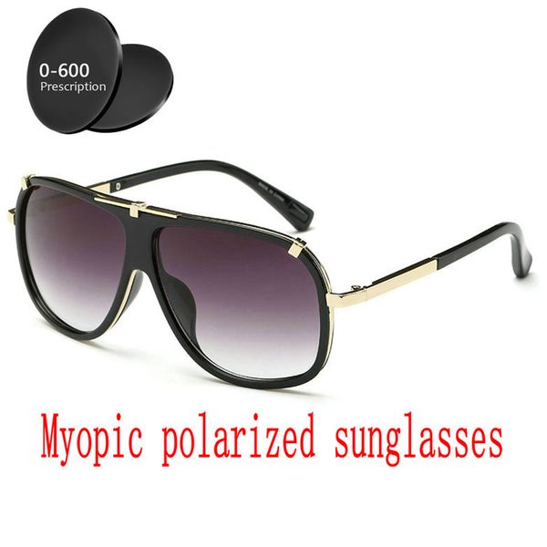 

2019 diopter finished myopia polarized sunglasses men women nearsighted glasses fashion square men's driving goggles uv400 fml, White;black